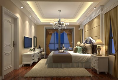 簡歐風(fēng)格四居室200平米12萬-保利百合花園裝修案例